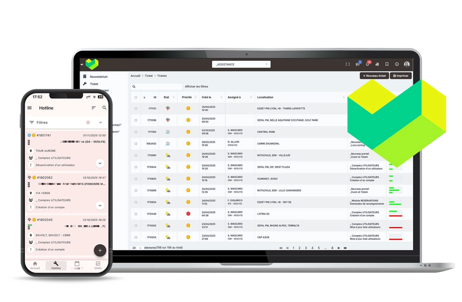 Copie d'écran du logiciel Nouvel Atrium